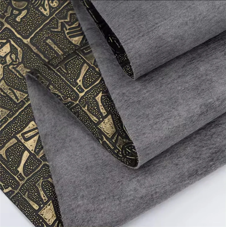 Egyptian Patterned Synthetic PVC Leather