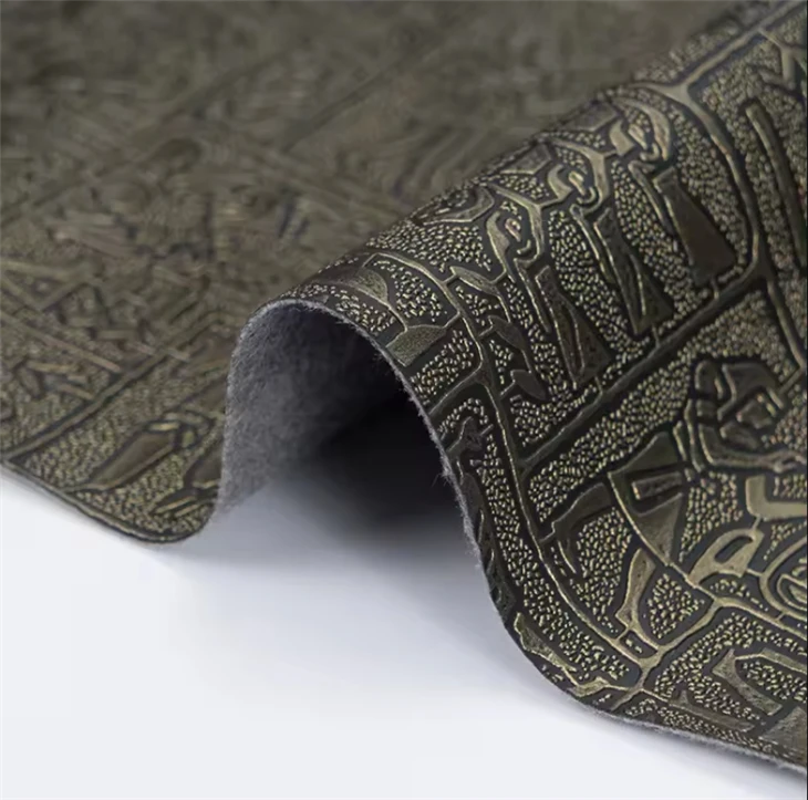 Egyptian Patterned Synthetic PVC Leather