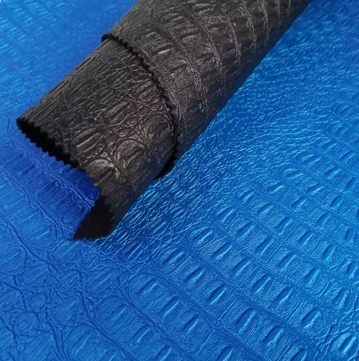 Factory Hot Sale Crocodile Design PVC Fuax Leather Animal Pattern Embossed PVC Leather