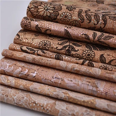 मुद्रित फूल डिजाइन कॉर्क पु चमड़ा के लिए महिला जूता