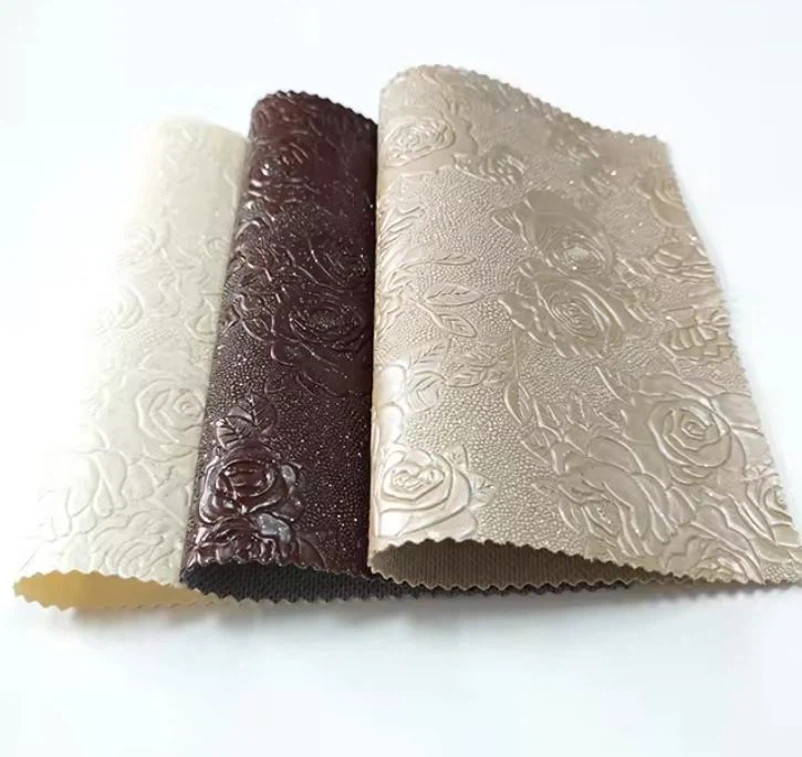 Sparkly Shiny Synthetic Vinyl PVC Glitter Fabric Faux Leather